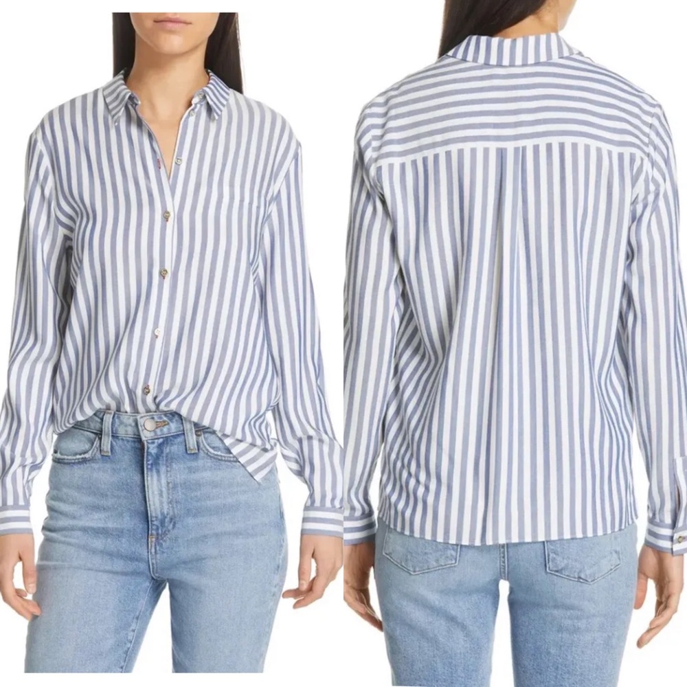 Ted Baker Colour By Numbers Norona Stripe Button Down Shirt - Picture 1 of 7